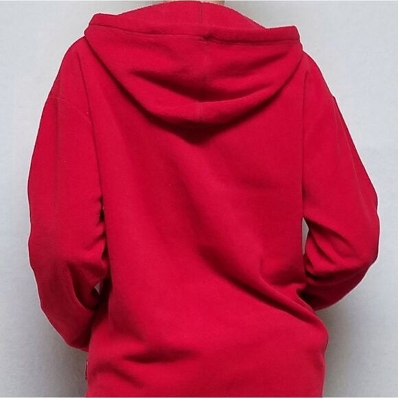 VINTAGE 90s Disney Winnie The Pooh Tigger Red Hooded Fleece Sweatshirt Medium - Picture 5 of 14